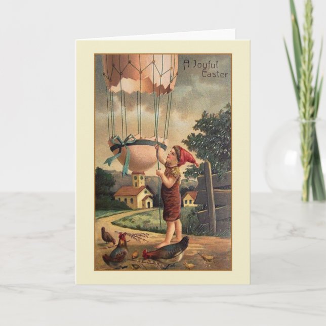 Viktorianische Osterkarte Feiertagskarte (Vorderseite)