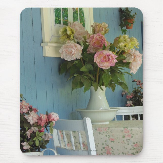 Viktorianische Peonies - Martha's Vineyard Mousepad (Vorne)