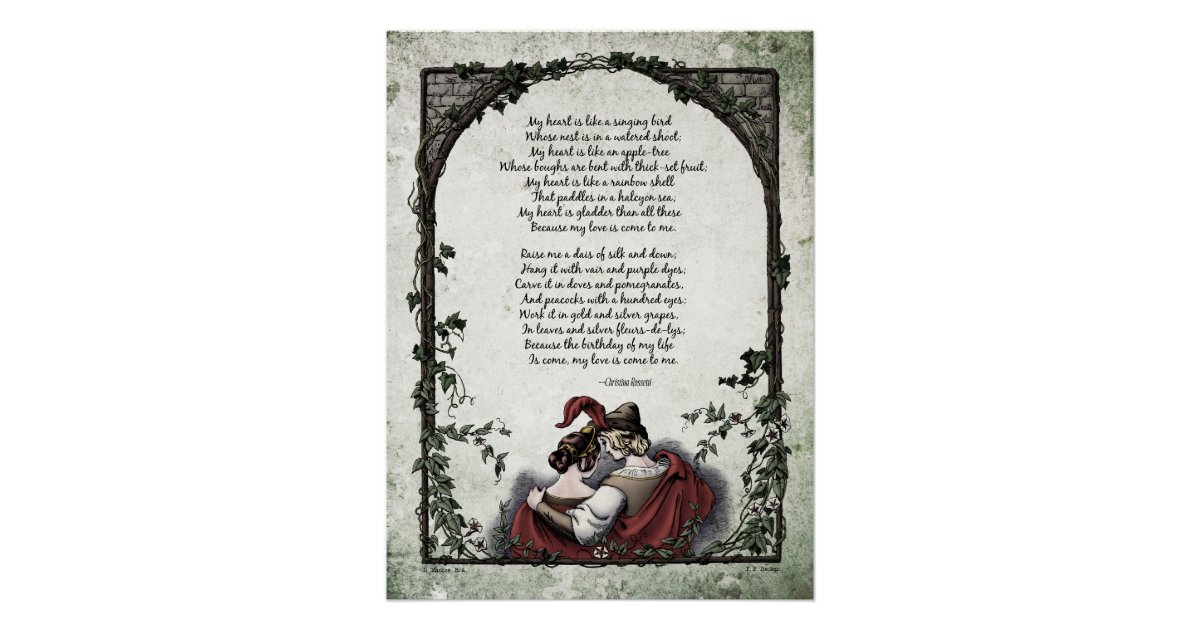 Viktorianische Poesie Glattes Perfektes Plakat Poster Zazzle At