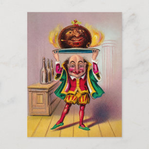 Viktorianische Pudding-Mann-Postkarte Postkarte