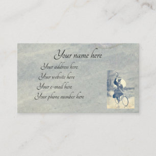 Viktorianische Radlerin Visitenkarte