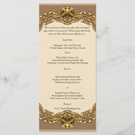 Viktorianische Rahmen in Gold-Hochzeitmenü Menükarte