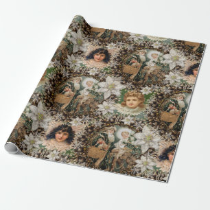 Viktorianische romanische Weihnachten Geschenkpapier