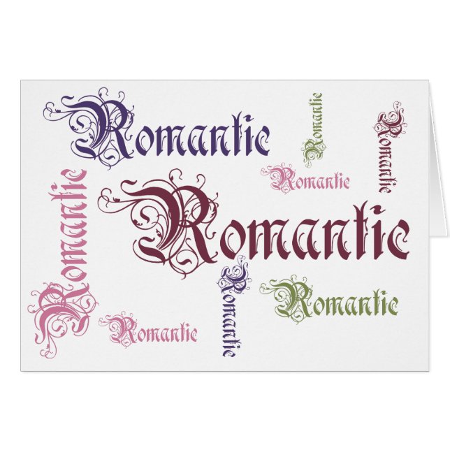 Viktorianische romantische Karte (Vorderseite (Horizontal))