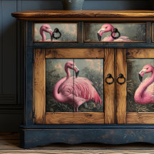 Viktorianische Rosa Flamingo Vintage Rose Illustra