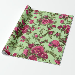 Viktorianische rosa Rosen Geschenkpapier