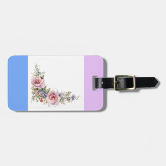 Viktorianische Rose Eckmarkierung Grenzübertrittsk Gepäckanhänger