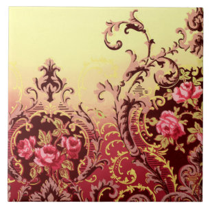 Viktorianische Rose elegante Blumen Vintag Fliese