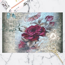 Viktorianische Rose Ephemera Decoupage Seidenpapier