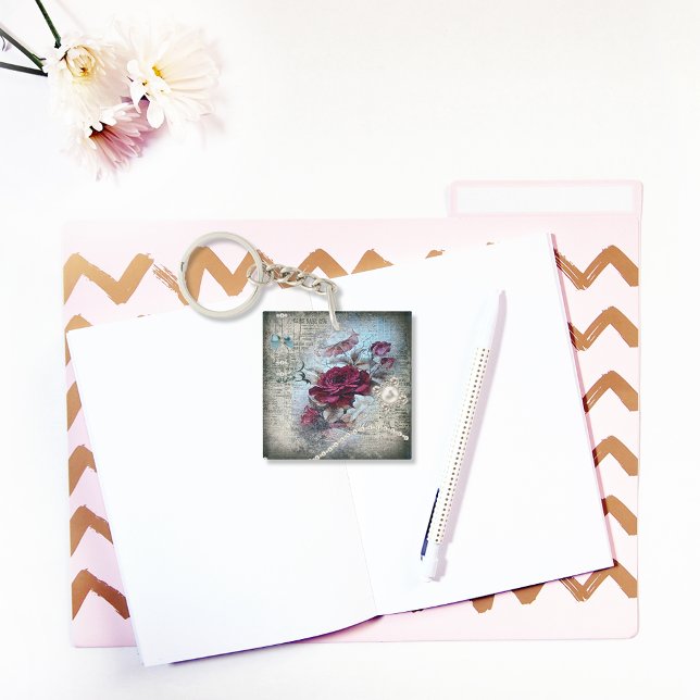 Viktorianische Rose Ephemera Schlüsselanhänger (Von Creator hochgeladen)