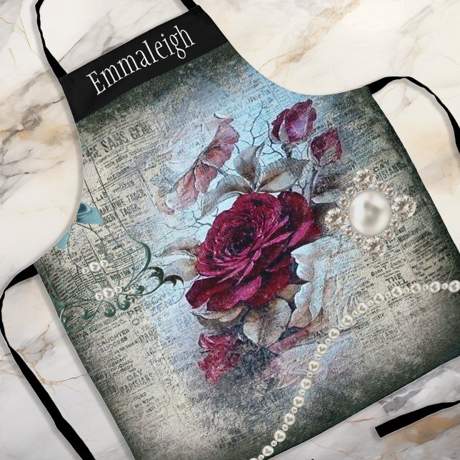 Viktorianische Rose Ephemera Schürze (Von Creator hochgeladen)