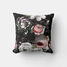 Viktorianische Rose fett farbenfroh Kissen