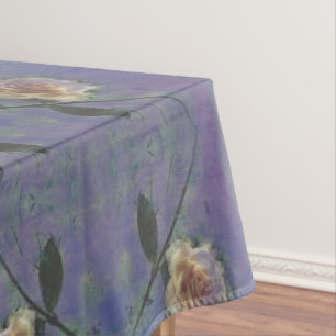 Viktorianische Rose Rosa und Blaue Tablette Tischdecke