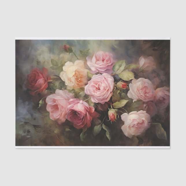 Viktorianische Rose Seidenpapier (Vorderseite)