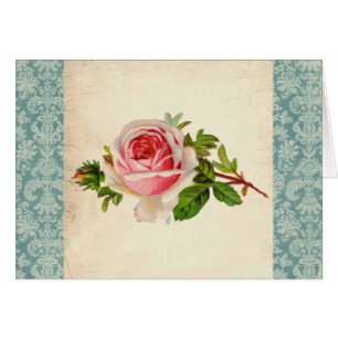 Viktorianische Rose und Damast