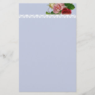 Viktorianische Rose und Muster Briefpapier