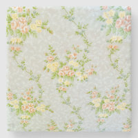 Viktorianische Rose und Weinberge Untersetzer Ston