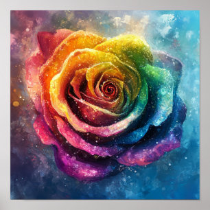 Viktorianische Rosen-Blumen-Dekorative Kunst Gemüt Poster