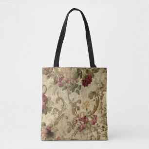 Viktorianische Rosen und Rosa Rosen und Gold-Rolle