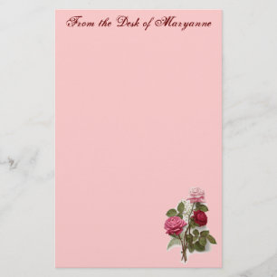 Viktorianische Rosengewohnheit stationär Briefpapier