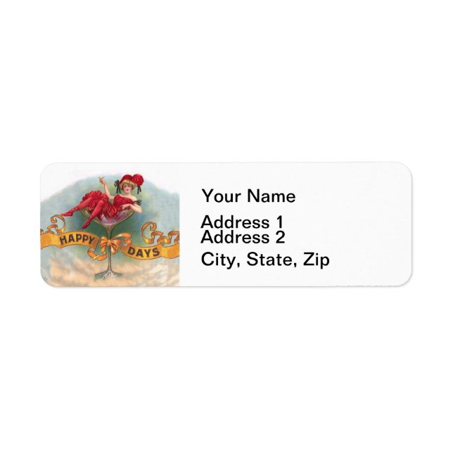 Viktorianische Rote Champagnerfrau Happy (Vorne)