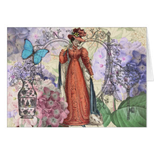 Viktorianische Rote Girl Classy Colorful