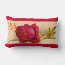 Viktorianische rote Rose Lendenkissen