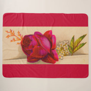 Viktorianische rote Rose Sherpadecke