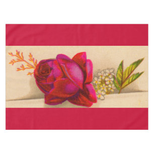 Viktorianische rote Rose Tischdecke