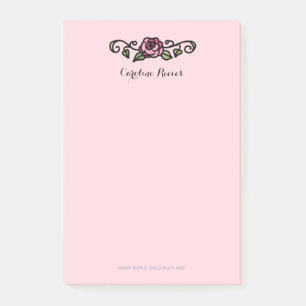 Viktorianische Rote Rose Vintag Romantische Hand G Post-it Klebezettel