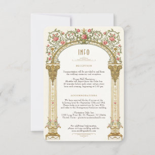 Viktorianische Royal Wedding Detail Card Einladung
