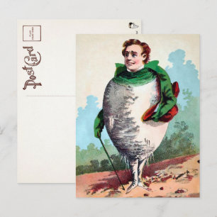 Viktorianische Rübenmann-Postkarte Postkarte