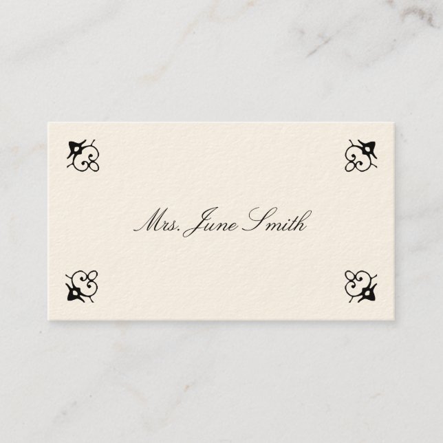 Viktorianische Rufkarten Telefonnummerkarte (Vorderseite)