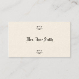 Viktorianische Rufkarten Telefonnummerkarte