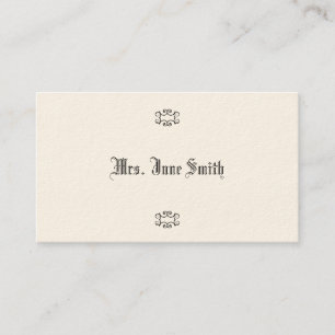 Viktorianische Rufkarten Telefonnummerkarte