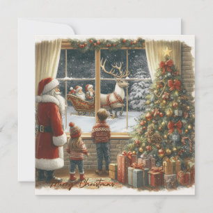 Viktorianische rustikale Weihnachtskarte