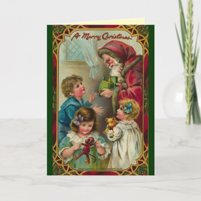 Viktorianische Sankt-Weihnachtskarte Feiertagskarte (Vorderseite)