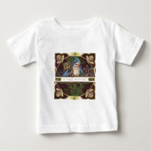 Viktorianische Santa Angels Weihnachtsantike Baby T-shirt