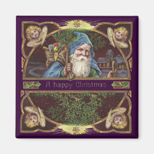 Viktorianische Santa Angels Weihnachtsantike Magnet