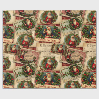 Viktorianische Santa Claus-Werbeaktion Geschenkpapier