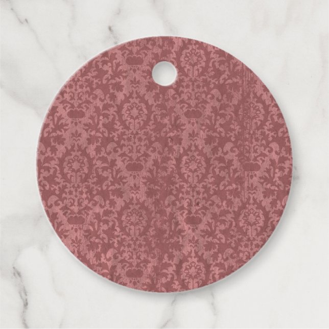 Viktorianische Schattierungen von Mauve Floral Geschenkanhänger (Vorderseite)