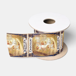 Viktorianische Schokoladenwerbung Satinband