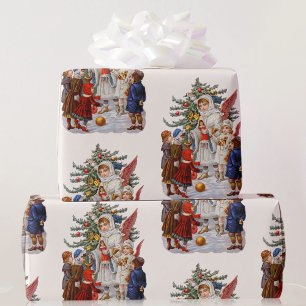Viktorianische Schutzengel-Weihnachtsgeschenke für Geschenkpapier