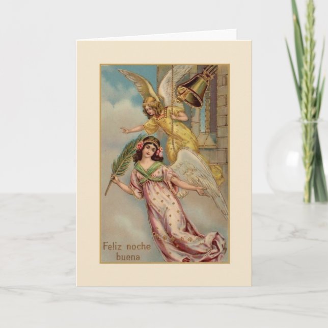 Viktorianische spanische/hispanische feiertagskarte (Vorderseite)