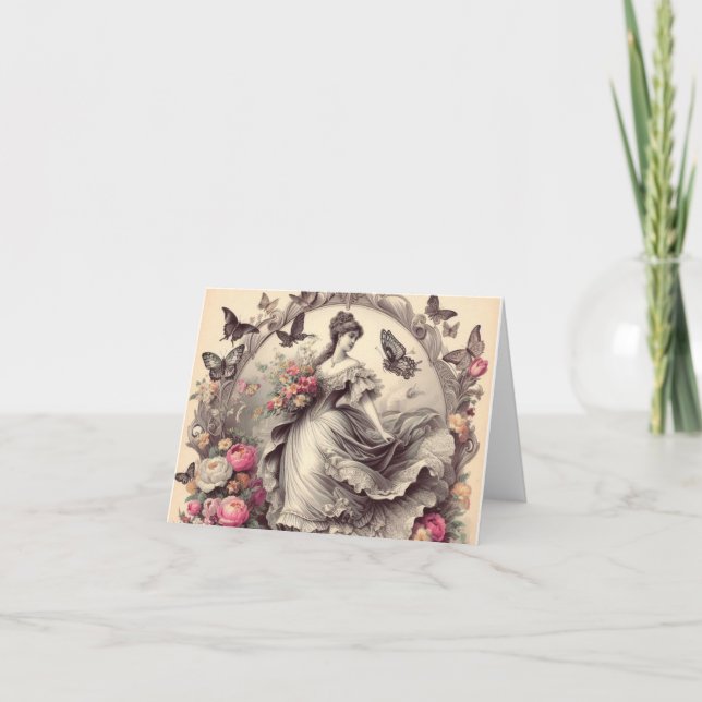 Viktorianische Spitze Karte (Vorderseite)