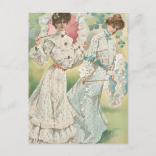 Viktorianische Springtime-Ladys Postkarte