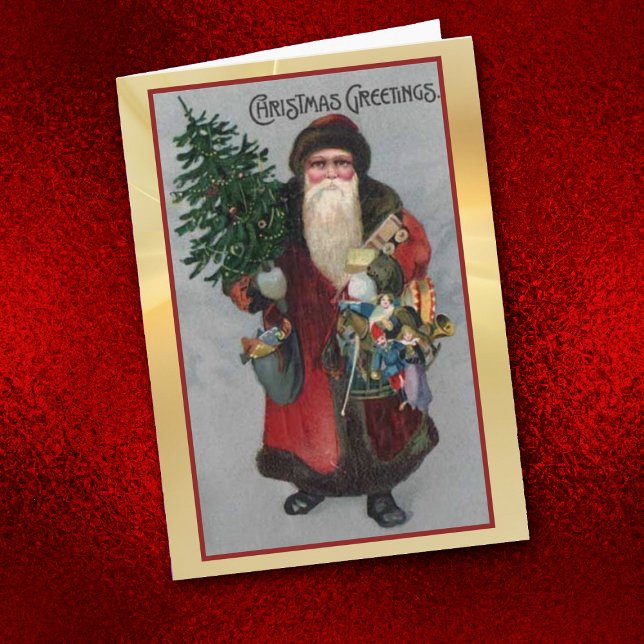 Viktorianische St Nicholas Portrait Weihnachtskart Karte (Von Creator hochgeladen)
