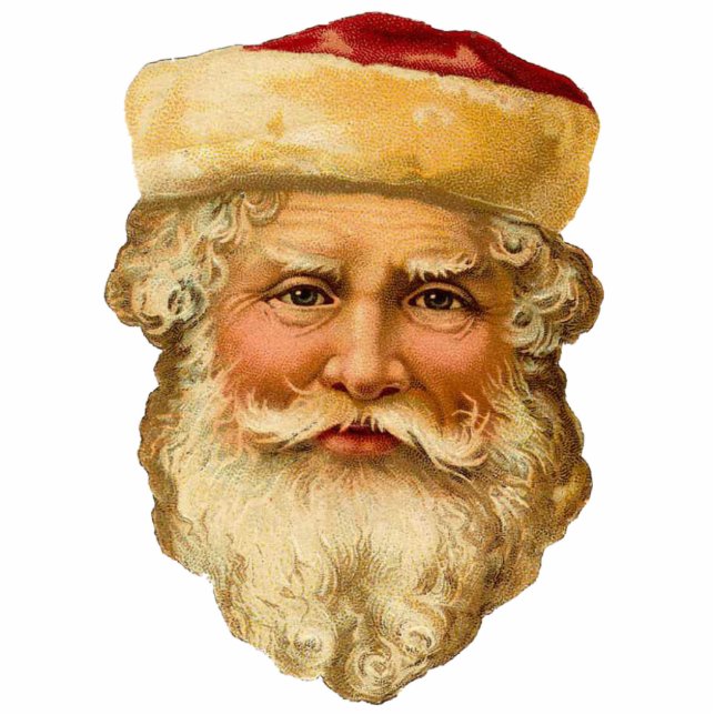 Viktorianische St.-Nick-Weihnachtsverzierung Fotoskulptur Ornament (Vorne)