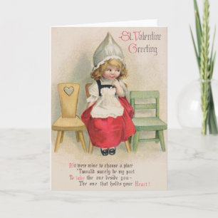 Viktorianische St. Valentine Grußkarte Feiertagskarte