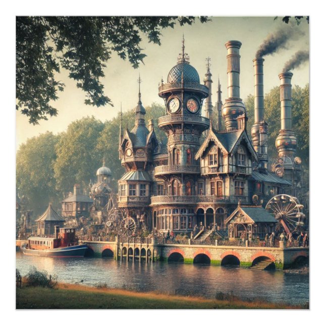 Viktorianische Stahlfabrik Fotodruck (Vorne)